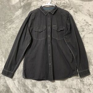 Marc Ecko Cut & Sew Men Shirt XL Button Up Long Sleeve Urban Streetwear Grunge